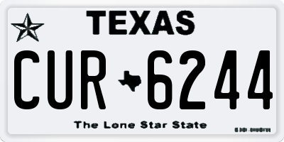 TX license plate CUR6244