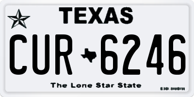 TX license plate CUR6246