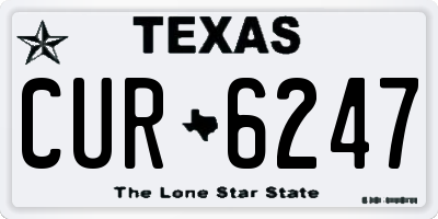 TX license plate CUR6247