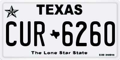 TX license plate CUR6260