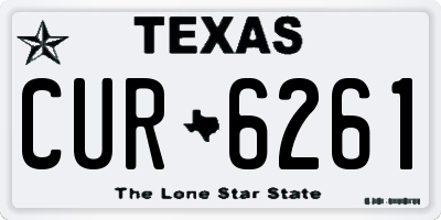 TX license plate CUR6261