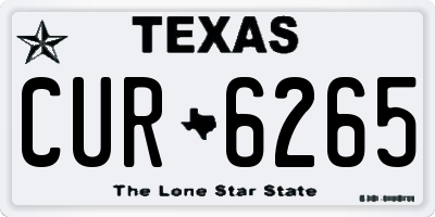 TX license plate CUR6265