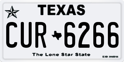 TX license plate CUR6266