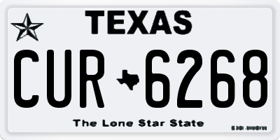 TX license plate CUR6268
