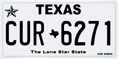 TX license plate CUR6271