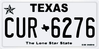 TX license plate CUR6276