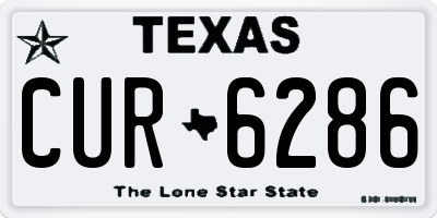 TX license plate CUR6286