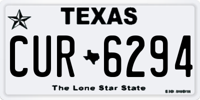 TX license plate CUR6294