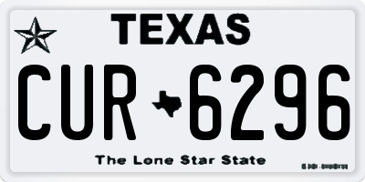 TX license plate CUR6296