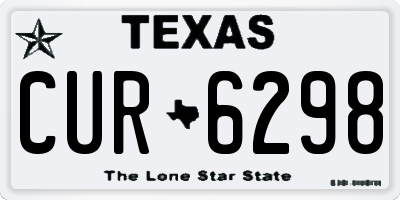 TX license plate CUR6298
