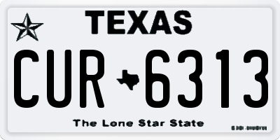 TX license plate CUR6313
