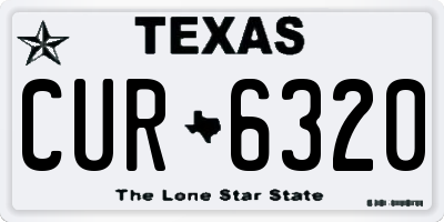 TX license plate CUR6320