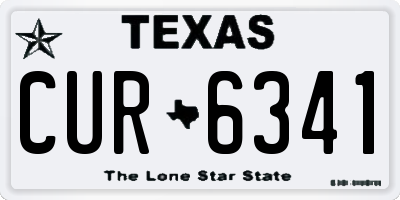 TX license plate CUR6341