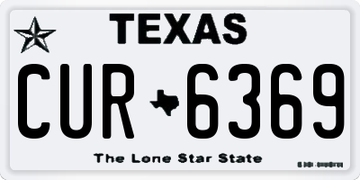TX license plate CUR6369