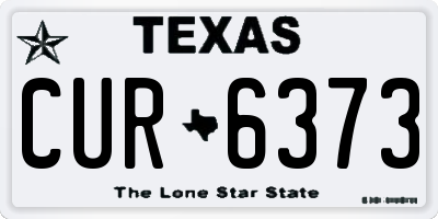 TX license plate CUR6373