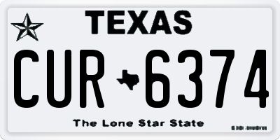 TX license plate CUR6374