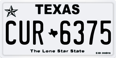 TX license plate CUR6375