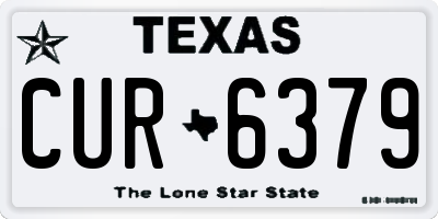 TX license plate CUR6379