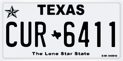 TX license plate CUR6411