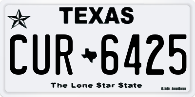 TX license plate CUR6425