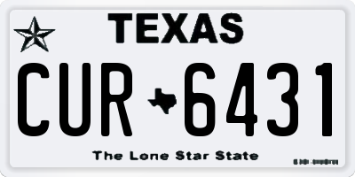 TX license plate CUR6431