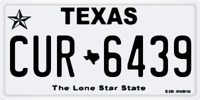 TX license plate CUR6439