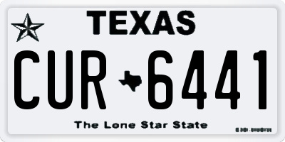 TX license plate CUR6441
