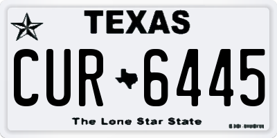 TX license plate CUR6445