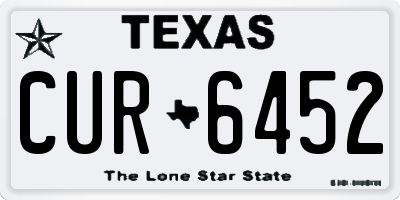 TX license plate CUR6452