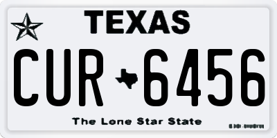 TX license plate CUR6456