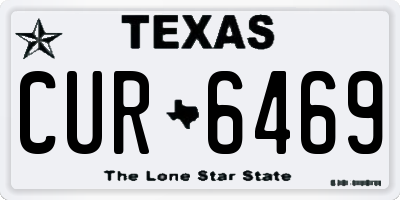 TX license plate CUR6469