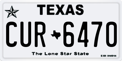 TX license plate CUR6470