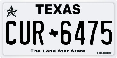 TX license plate CUR6475