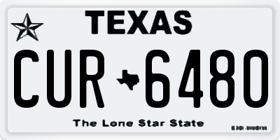 TX license plate CUR6480