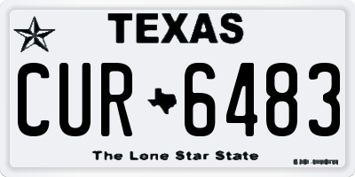 TX license plate CUR6483