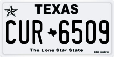 TX license plate CUR6509