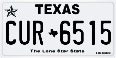 TX license plate CUR6515