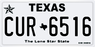TX license plate CUR6516