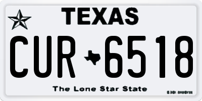 TX license plate CUR6518