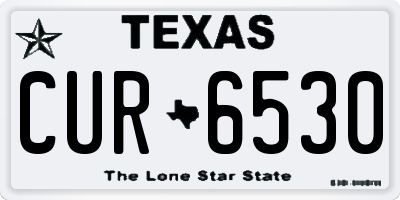 TX license plate CUR6530