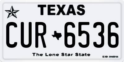 TX license plate CUR6536