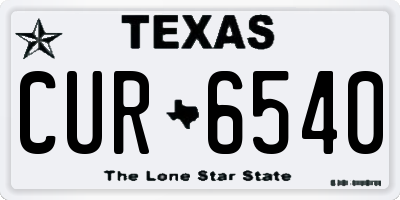 TX license plate CUR6540