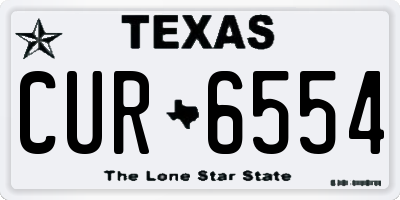 TX license plate CUR6554