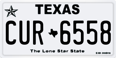 TX license plate CUR6558