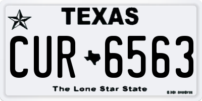 TX license plate CUR6563