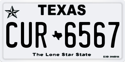TX license plate CUR6567