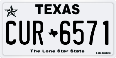 TX license plate CUR6571