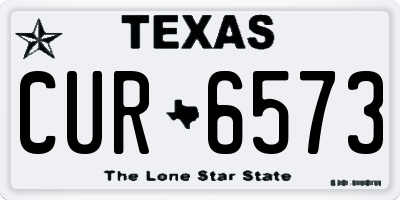TX license plate CUR6573