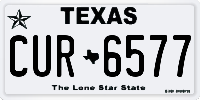 TX license plate CUR6577