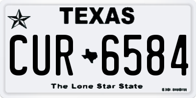 TX license plate CUR6584